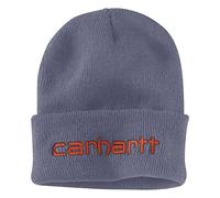 Carhartt Bonnet tricoté isolé pour homme - Logo graphique - Pour temps froid. - Bleu - Taille Unique