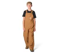 Carhartt boys Bib Overalls (Lined and Unlined),Carhartt Brown, 12