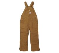 Carhartt boys Bib Overalls (Lined and Unlined),Carhartt Brown, 12