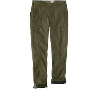 Carhartt Pantalon de travail Ripstop Cargo Fleece Lined pour homme, Basil, 33W x 34L