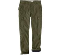 Carhartt Cargo Fleece Lined Work Pantalon, olive, Taille 34
