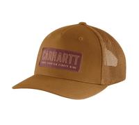 Carhartt Casquette 106130 Rugged Flex® en toile pour homme avec dos en maille et patch 1889, Marron, Taille unique