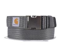 Carhartt Ceinture décontractée Homme, Disponible en différents Styles, Couleurs et Tailles, Sangle en Nylon Robuste et Flexible (Gravier)