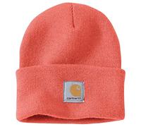 Carhartt Knit Cuffed Beanie (Closeout) Bonnet, Corail électrique, Taille Unique Homme