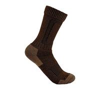 Carhartt Chaussettes en laine mérinos confortables et extensibles avec bout en acier pour homme, marron, Medium