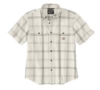 Carhartt Chemise à carreaux à manches courtes et coupe ample pour homme 106140, Marron, Taille M