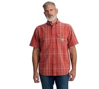 Carhartt Chemise à Carreaux à Manches Courtes et Coupe Ample pour Homme 106746, Mousse cramoisie, Taille L