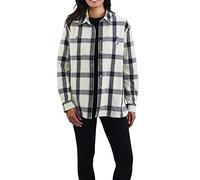 Carhartt Chemise à carreaux ample en sergé à manches longues pour homme, Marron, Taille S