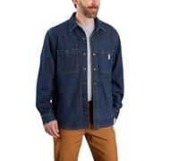 Carhartt Snap Front Relaxed Fit Denim Jacket Bleu S Homme