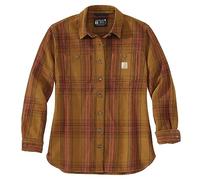 Carhartt Chemise à manches longues pour femme Twill L/S Plaid, Marron Carhartt, L