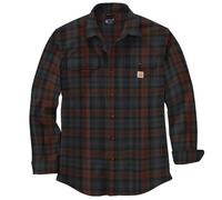 Carhartt Chemise ample à carreaux en flanelle à manches longues pour homme, moka, XX-Large