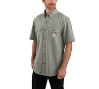 Carhartt Chemise ample à manches courtes en chambray pour homme, Chambray olive poudré, Taille S