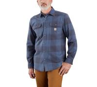Carhartt Chemise ample à manches longues en flanelle pour homme, bleu marine, Taille XL