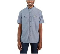 Carhartt Original Fit Short Sleeve Shirt Chemise Utilitaire de Travail, Denim Blue Chambray, 4XL Hommes