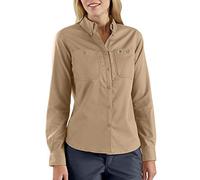 Carhartt Chemise de Travail à Manches Longues pour Femme, Kaki foncé, S