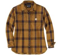 Carhartt Chemise à carreaux ample en sergé à manches longues pour homme, Marron, Taille XS