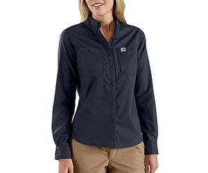 Carhartt Chemise Professionnelle Robuste À Manches Longues Chemise Longue à Bouton d'utilité Professionnelle Femme (Lot de 1)