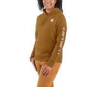 Carhartt Clarksburg Logo, sweat à capuche femme S Marron/Blanc Marron/Blanc