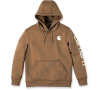 Carhartt Clarksburg Logo, Sweat à capuche pour femmes M Marron/Blanc Marron/Blanc