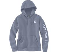 Carhartt Clarksburg Logo Sweat à capuche pour dames, bleu/gris, Taille XS