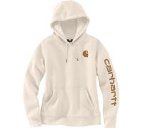 Carhartt Clarksburg Logo Sweat à capuche pour dames, brun-beige, taille L pour femmes