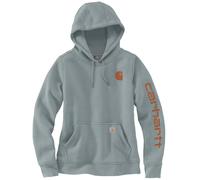 Carhartt Clarksburg Logo Sweat à capuche pour dames, Gris/Orange, Taille S