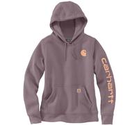 Carhartt Clarksburg Logo Sweat à capuche pour dames, Gris/Rouge, Taille XL