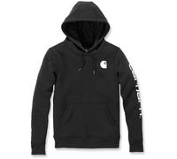 Carhartt Clarksburg Logo, sweat à capuche femme XS Noir/Blanc Noir/Blanc