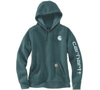 Carhartt Clarksburg Logo Sweat à capuche pour dames, Vert/bleu, Taille XL