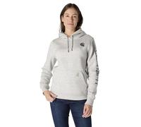 Carhartt – Sweat à capuche Clarksburg Sleeve Logo – Asphalt Heather Nep – M Femme