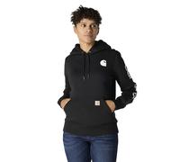 Carhartt Clarksburg Sleeve Logo Hooded Sweatshirt Sweat à Capuche, Noir, XL Femme