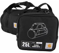 Carhartt Sac de Sport Rond Classique avec Pochette Utilitaire, Sac d'équipement Robuste, résistant à l'eau et Pliable pour Chantier, Noir, 25L, 25 l