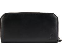 Carhartt Portefeuille Clutch en cuir pour femmes Noir Taille unique