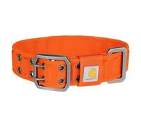 Carhartt Collier large en toile entièrement réglable pour chien, en nylon robuste pour la marche et le dressage, orange flamboyant, taille L