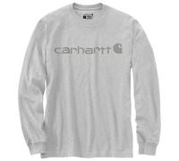 Carhartt - Core Logo L/S - Haut à manches longues - XXL - heather gray / gray