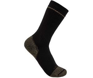 Carhartt Cotton Blend Steel Toe Boot Socken (Pack de 2), noir, Taille M/L