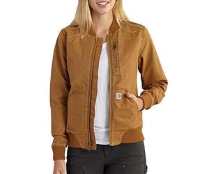 Carhartt Crawford Bomber Jacket Vestes, Brown, M Taille Normale Femme
