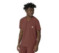 Carhartt Cross-Flex Haut médical à col en V pour Homme Coupe Moderne, Sable, Taille S