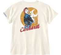 Carhartt Dearborn Rosie, t-shirt femmes S Beige Clair/Orange Beige Clair/Orange