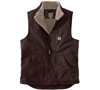 Carhartt Duck Mock Neck Gilet, Brun foncé, Taille 2XL