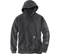 Carhartt Durham Garment Dyed Logo Capuche, Gris foncé, Taille XL