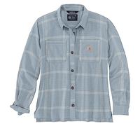Carhartt Rugged Flex Flannel, chemise femme M Bleu Clair/Blanc Bleu Clair/Blanc