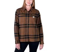 Carhartt - Women's Midweight Flannel L/S Plaid Shirt - Chemise - S - carhartt brown heather