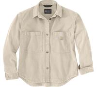 Carhartt Rugged Flex Surchemise en toile de canard ample pour femme, Lait d'avoine, Small