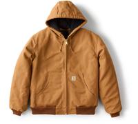 Carhartt Firm Duck Insulated Flannel-Lined Active Veste textile, Brun foncé, Taille M