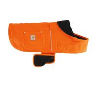 Carhartt Firm Duck Manteau de corvée pour Chien, Veste isolée résistante aux intempéries pour Conditions Froides et venteuses, Orange Chasseur, Taille M