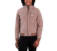 Carhartt FitSherpa Veste polaire pour femme avec fermeture éclair intégrale Noir Taille M, Nutmeg Heather, M