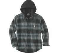 Carhartt Flannel Fleece Lined Hooded Chemise, gris, taille M pour homme