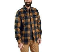 Carhartt Heavyweight Flannel Sherpa Chemise, brun, taille M pour homme
