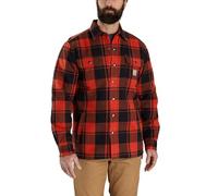 Carhartt Heavyweight Flannel Sherpa Chemise, rouge, taille M